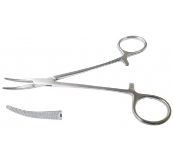 Затискач кровозупинний Крістофа, Мікро-Москіт, вертикально-зігнутий, 150 мм Surgimax 06-232-15